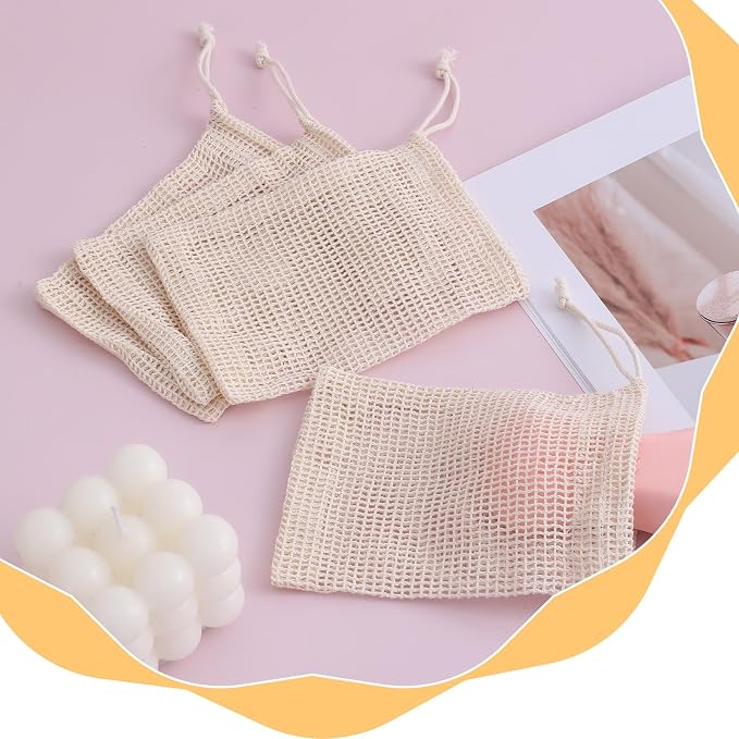 5 Pack Sisal Soap Saver Pouches