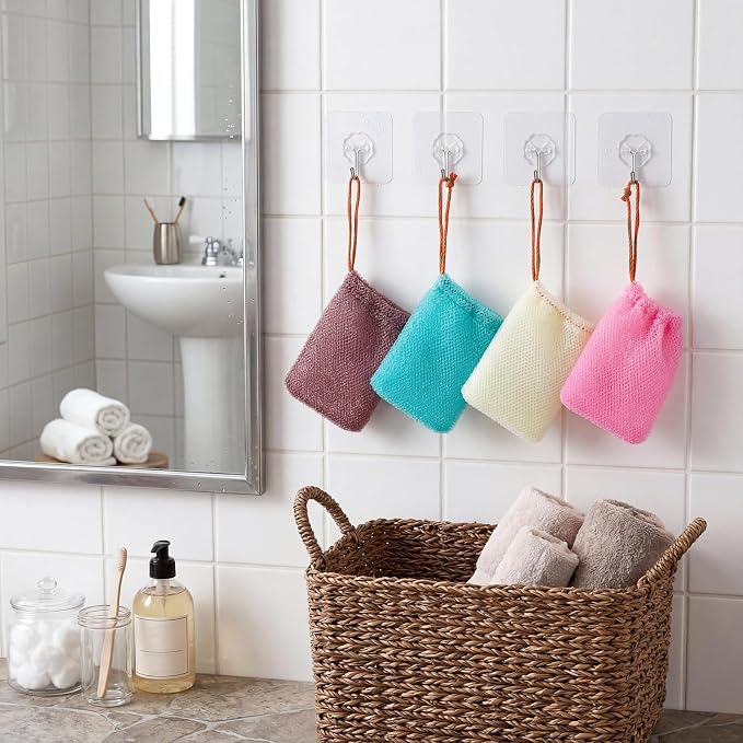 8 PCS Mesh Soap Bags for Bars